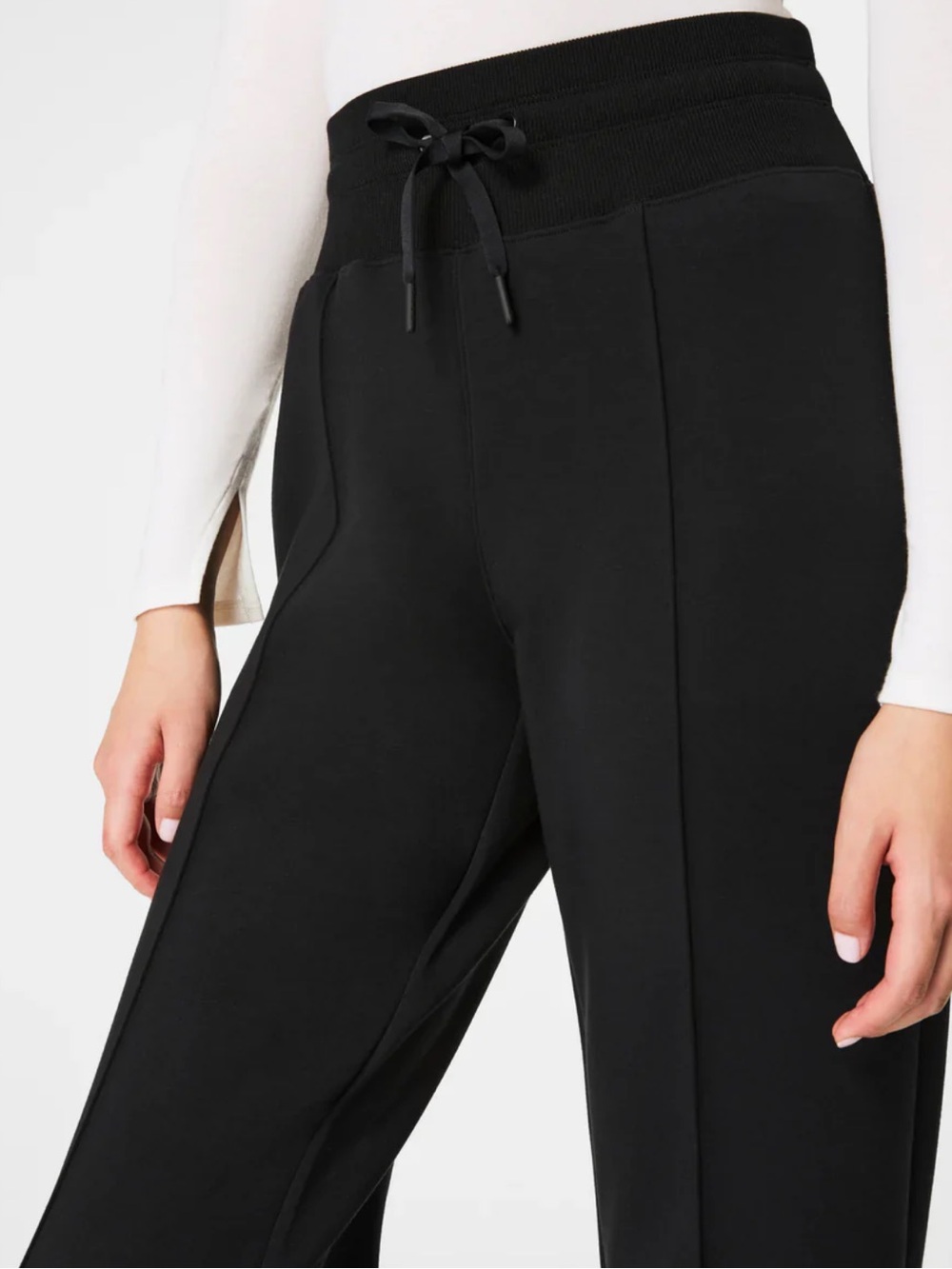 SPANX Air Essentials Luxe Black Tapered Pants